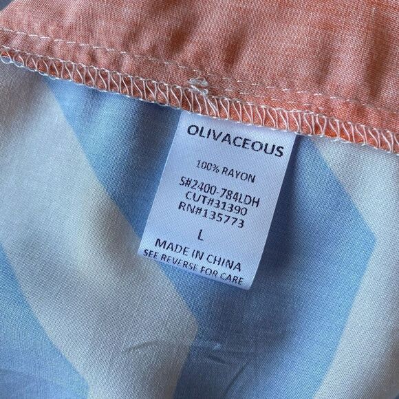NWT Olivaceous Halter Dress Trapeze & Swing Orange Blue Tie Neck Mini Short Wome - Picture 7 of 12